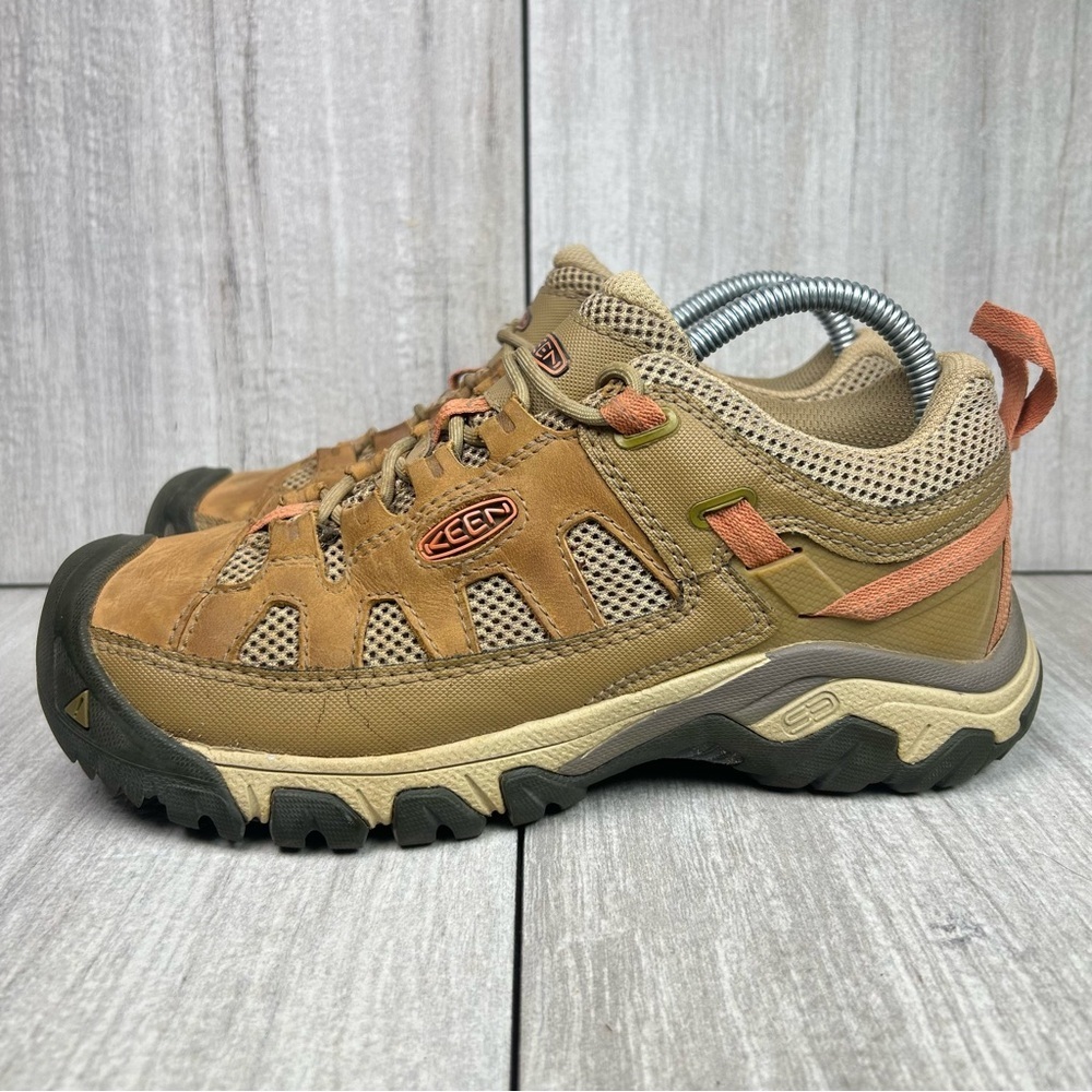 Keen Targhee Vent Trail Hiking Brown Leather Sneaker Boot Women’s Size 7.5 - Picture 3 of 11